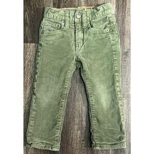 Crewcuts by J.Crew Toddler Lined Corduroy Stretch Pants Olive Green Size 2